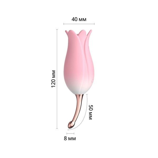 Ультразвуковой вибратор для клитора Otouch Bloom Ultrasonic Clitoris, 2 доп насадки SO9398 фото