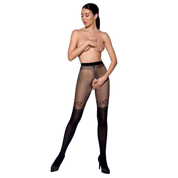Колготки з відкритим доступом, подвійна щільність Passion TIOPEN 012 5 (20/40 den), black (м'ята упаковка!!!) SO5917-R фото