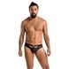 Мужские слипы с вырезами Passion 041 SLIP JOE XXL/XXXL Black, экокожа, открытые ягодицы SO7596 фото 3