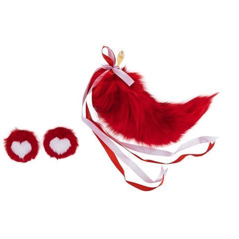 Анальна пробка з хвостом лисиці LOCKINK SEVANDA Red Vixen Set with Pear-shape Plug SX0907 фото