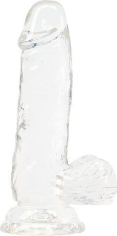 Прозорий фалоімітатор на присосці ADDICTION &mdash; Clear Dildo with Balls 6&Prime;, віброкуля в подарунок SO5580 фото