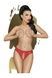 Трусики-тонг Penthouse Naughty Valentine L/XL Red, кружево, открытый доступ к интимным зонам SO6503 фото 1