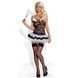 Эротический костюм горничной с юбкой Obsessive Housemaid 5 pcs costume S/M, black, топ, юбка, стринг SO7709 фото 6