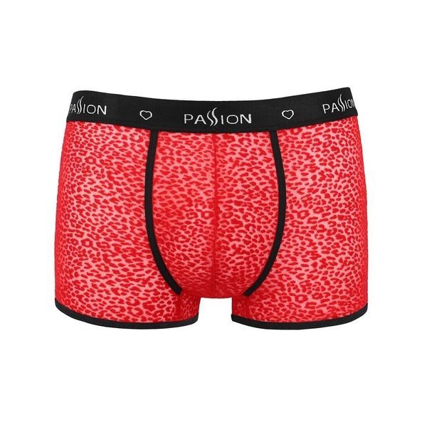 Мужские прозрачные боксеры Passion 046 SHORT PARKER L/XL Red, сетка, под леопард SO7609 фото