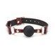 Силиконовый кляп Liebe Seele Wine Red Ball Gag, диаметр шарика 4,3 см, ремень из натуральной кожи SO9450 фото 1