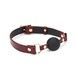 Силиконовый кляп Liebe Seele Wine Red Ball Gag, диаметр шарика 4,3 см, ремень из натуральной кожи SO9450 фото 2