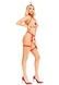 Портупея с чокером и гартеры Leg Avenue 2PC Vegan Leather Nurse Harness Teddy and Headband Red M SX1717 фото 9