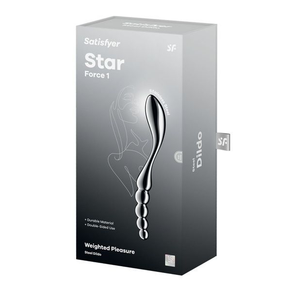 Металевий дилдо Satisfyer Star Force 1, двосторонній, можна нагрівати та охолоджувати SX3256 фото