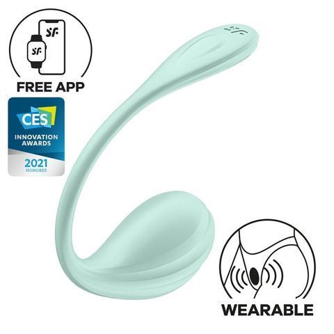 Смарт-виброяйцо Satisfyer Smooth Petal Connect App Mint SX0666 фото