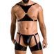Комплект эротического мужского белья Passion 047 SET JOHN S/M Black, трусы, портупея SO7613 фото 1