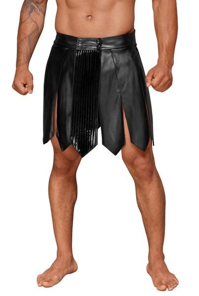 Мужская юбка гладиатора Noir Handmade H053 Eco leather men's gladiator skirt, S, экокожа SX0071 фото