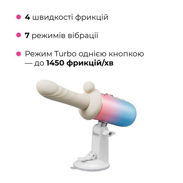 Смарт-міні секс-машина Lovense Spinel імітація фрикцій, підігрів, 3 насадки, на присосці SX3316 фото