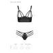 Комплект из эко-кожи с люверсами и ремешками Passion MALWIA BIKINI XXL/XXXL, black, бра и трусики SO5764 фото 5