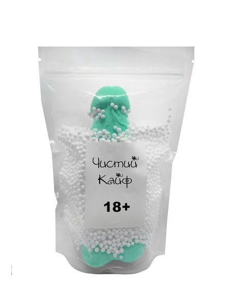Крафтовое мыло-член с присоской Чистий Кайф Turquoise size XL, натуральное SO2768 фото