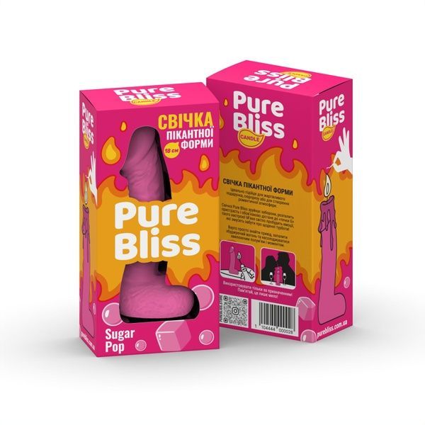 Ароматна свічка пікантної форми Pure Bliss Pink Sugar Pop (Жуйка) 18 см SX3038 фото