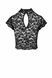 Топ Noir Handmade F303 Essence, S, black, кружевной, короткий рукав, воротник-стойка SX0255 фото 5