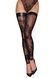 Чулки без мыска Noir Handmade F243 Tulle stockings with patterned flock embroidery, S SX0155 фото 1