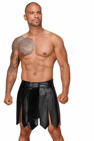 Мужская юбка гладиатора Noir Handmade H053 Eco leather men's gladiator skirt, L, экокожа SX0073 фото