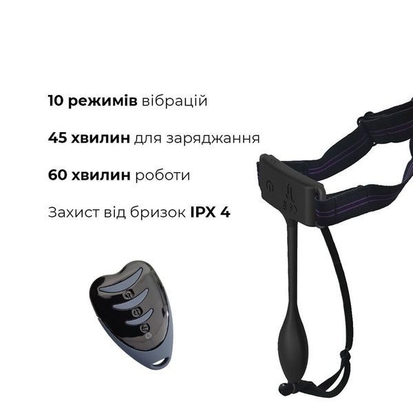 Вибратор-трусики Adrien Lastic Pan-T Vibe с пультом ДУ, 10 режимов работы AD40719 фото