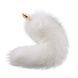 Металлическая анальная пробка Лисий хвост LOCKINK SEVANDA White Fox-Tail Anal Rose-shape Plug SX0866 фото 3