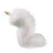 Металлическая анальная пробка Лисий хвост LOCKINK SEVANDA White Fox-Tail Anal Rose-shape Plug SX0866 фото 1