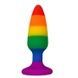 Силіконова анальна пробка Wooomy Hiperloo Silicone Rainbow Plug L, діаметр 3,9 см, довжина 13,1 см SO7434 фото 1