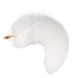 Металлическая анальная пробка Лисий хвост LOCKINK SEVANDA White Fox-Tail Anal Rose-shape Plug SX0866 фото 2