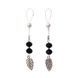 Украшения с бусинами и листиком для сосков Art of Sex &ndash; Nipple Jewelry Leaf, черные SO5145 фото 1