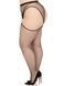 Чулки Leg Avenue Stokings with O-ring Attached Garter Belt Black 1X/2X SX1062 фото 4