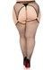 Чулки Leg Avenue Stokings with O-ring Attached Garter Belt Black 1X/2X SX1062 фото 2