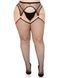 Чулки Leg Avenue Stokings with O-ring Attached Garter Belt Black 1X/2X SX1062 фото 1