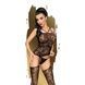 Бодистокинг Penthouse Magical Mistress Black S/L, открытый доступ, цветочный декор, имитация чулок SO6465 фото 1