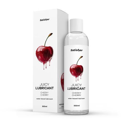 Лубрикант на водній основі Satisfyer Juicy Lubricant Cheeky Cherry water based 300 мл SX2728 фото