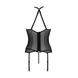 Корсет з пажами Passion SATARA CORSET S/M black, стрінги, мереживо, застібки спереду та ззаду SO8476 фото 4
