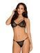 Комплект с цепочками Obsessive Pantheria 2-pcs set black S/M, бюстгальтер, трусики SO7875 фото 1