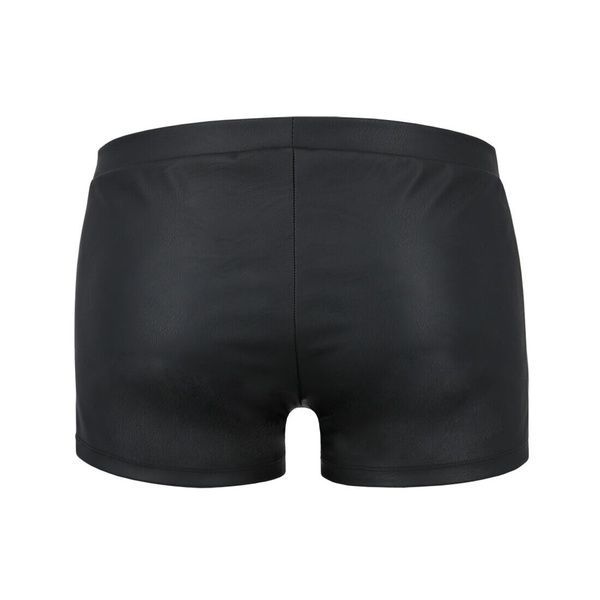 Мужские кожаные боксеры с клапаном Passion 050 SHORT PATRICK S/M Black SO7622 фото