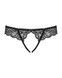 Кружевные танга с доступом Obsessive Contica crothchles thong L/XL, черные SO7257 фото 5