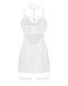Бебі-дол Obsessive Arrowel White chemise S/M, з декоративним чокером та гартерами SX2588 фото 3