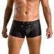 Мужские кожаные боксеры с клапаном Passion 050 SHORT PATRICK S/M Black SO7622 фото 1