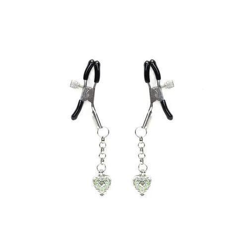 Затискачі для сосків Liebe Seele Glow-in-dark Nipple Clamps Green SX1682 фото