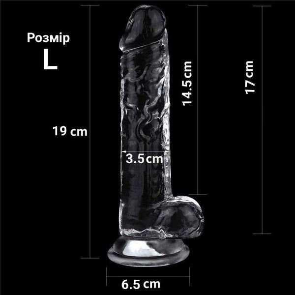 Реалистичный прозрачный фаллоимитатор LOVEPEAK, 19 см, 10018-L 10018-L фото