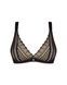 Мереживний бюстгальтер із трикутною чашкою Obsessive Estiqua bra XS/S, чорний, широкі лямки SO7258 фото 3