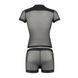 Комплект сетчатого мужского белья Passion 052 SET MICHAEL L/XL black, рубашка, боксеры, заклепки SO7624 фото 6