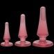 Набір анальних пробок Doc Johnson Crystal Jellies - Pink, макс. діаметр 2см - 3 см - 4 см SO1975 фото 1