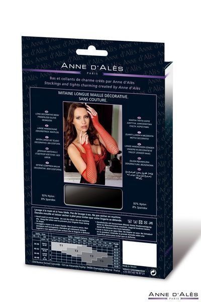 Мітенки сітка Anne De Ales Red SO1931 фото