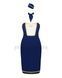 Еротичний костюм стюардеси Obsessive Stewardess uniform XS/S, blue, сукня, пілотка, шарф, манжети SO7729 фото 3