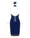Еротичний костюм стюардеси Obsessive Stewardess uniform M/L, blue, сукня, пілотка, шарф, манжети SO7730 фото 4