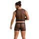Комплект мужского белья на шнуровке Passion 053 SET WILLIAM S/M Black, жилет, боксеры SO7628 фото 4