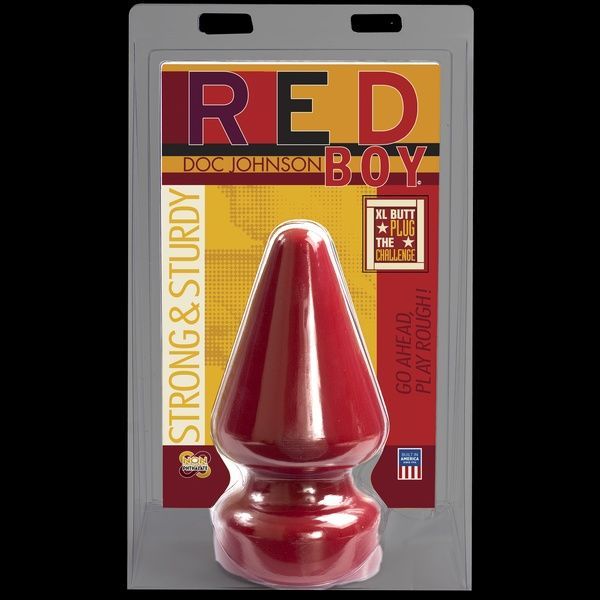 Анальная пробка Doc Johnson Red Boy - XL Butt Plug The Challenge, диаметр 12 см SO1980 фото