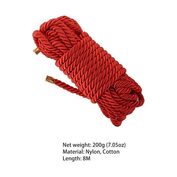 Веревка для шибари LOCKINK SEVANDA Shibari Pratice Rope Red, 8 метров SX0879 фото